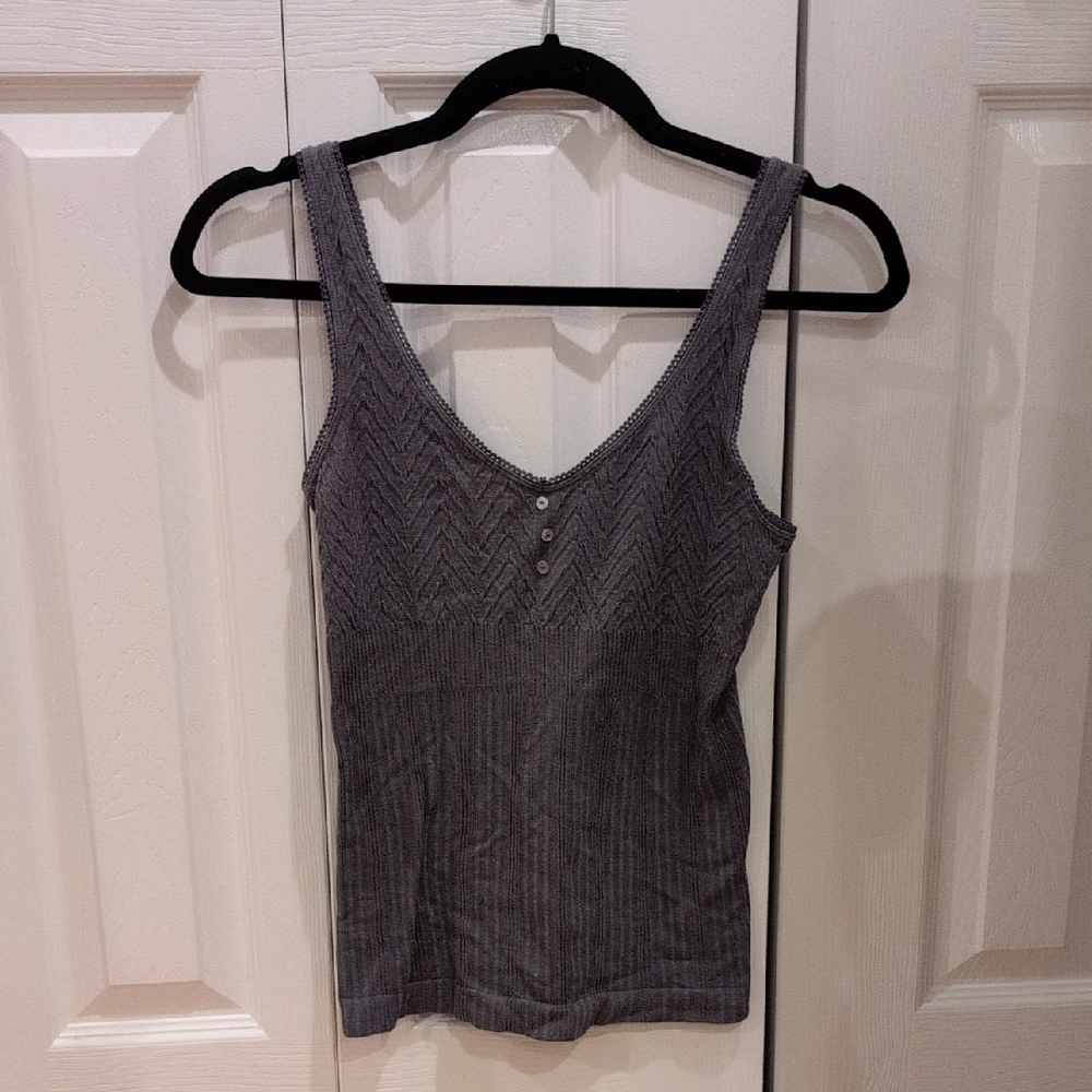 Free People Charcoal Knit Camisole